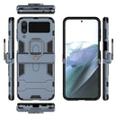 For Samsung Galaxy Z Flip4 PC + TPU Shockproof Protective Phone Case with Magnetic Ring Holder(Navy Blue)