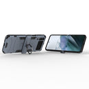 For Samsung Galaxy Z Flip4 PC + TPU Shockproof Protective Phone Case with Magnetic Ring Holder(Navy Blue)