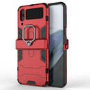 For Samsung Galaxy Z Flip4 PC + TPU Shockproof Protective Phone Case with Magnetic Ring Holder(Red)