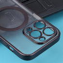 MagSafe Electroplating Straight TPU Phone Case For iPhone 14 Pro(Black)