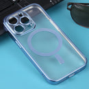 MagSafe Electroplating Straight TPU Phone Case For iPhone 14 Pro(Blue)