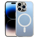 MagSafe Electroplating Straight TPU Phone Case For iPhone 14 Pro(Silver)