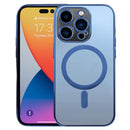 MagSafe Electroplating Straight TPU Phone Case For iPhone 14 Pro(Dark Blue)