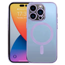 MagSafe Electroplating Straight TPU Phone Case For iPhone 14 Pro Max(Purple)