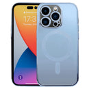 MagSafe Electroplating Straight TPU Phone Case For iPhone 14 Pro Max(Blue)