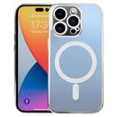 MagSafe Electroplating Straight TPU Phone Case For iPhone 14 Pro Max(Silver)