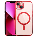 MagSafe Electroplating Straight TPU Phone Case For iPhone 13(Red)
