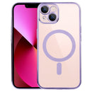 MagSafe Electroplating Straight TPU Phone Case For iPhone 13(Purple)
