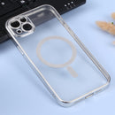 MagSafe Electroplating Straight TPU Phone Case For iPhone 13(Silver)