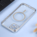 MagSafe Electroplating Straight TPU Phone Case For iPhone 13(Silver)