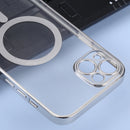 MagSafe Electroplating Straight TPU Phone Case For iPhone 13(Silver)