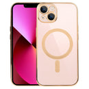 MagSafe Electroplating Straight TPU Phone Case For iPhone 13(Gold)