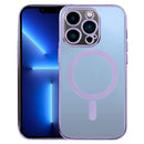 MagSafe Electroplating Straight TPU Phone Case For iPhone 13 Pro(Purple)