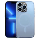 MagSafe Electroplating Straight TPU Phone Case For iPhone 13 Pro(Blue)