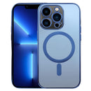 MagSafe Electroplating Straight TPU Phone Case For iPhone 13 Pro(Dark Blue)