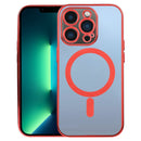 MagSafe Electroplating Straight TPU Phone Case For iPhone 13 Pro Max(Red)