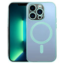 MagSafe Electroplating Straight TPU Phone Case For iPhone 13 Pro Max(Green)