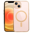 MagSafe Electroplating Straight TPU Phone Case For iPhone 12(Gold)