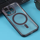 MagSafe Electroplating Straight TPU Phone Case For iPhone 12 Pro(Black)