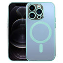 MagSafe Electroplating Straight TPU Phone Case For iPhone 12 Pro(Green)