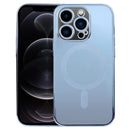 MagSafe Electroplating Straight TPU Phone Case For iPhone 12 Pro(Blue)