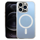 MagSafe Electroplating Straight TPU Phone Case For iPhone 12 Pro(Silver)