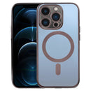 MagSafe Electroplating Straight TPU Phone Case For iPhone 12 Pro Max(Black)
