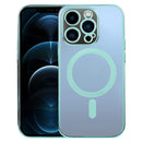 MagSafe Electroplating Straight TPU Phone Case For iPhone 12 Pro Max(Green)