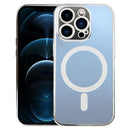 MagSafe Electroplating Straight TPU Phone Case For iPhone 12 Pro Max(Silver)