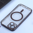 MagSafe Electroplating Straight TPU Phone Case For iPhone 11(Black)