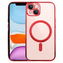 MagSafe Electroplating Straight TPU Phone Case For iPhone 11(Red)
