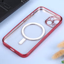 MagSafe Electroplating Straight TPU Phone Case For iPhone 11(Red)