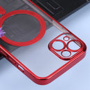 MagSafe Electroplating Straight TPU Phone Case For iPhone 11(Red)