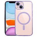 MagSafe Electroplating Straight TPU Phone Case For iPhone 11(Purple)
