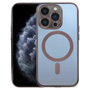 MagSafe Electroplating Straight TPU Phone Case For iPhone 11 Pro(Black)