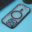 MagSafe Electroplating Straight TPU Phone Case For iPhone 11 Pro(Black)
