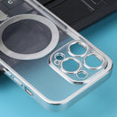 MagSafe Electroplating Straight TPU Phone Case For iPhone 11 Pro(Silver)
