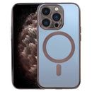 MagSafe Electroplating Straight TPU Phone Case For iPhone 11 Pro Max(Black)