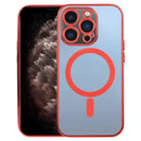 MagSafe Electroplating Straight TPU Phone Case For iPhone 11 Pro Max(Red)
