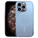 MagSafe Electroplating Straight TPU Phone Case For iPhone 11 Pro Max(Blue)