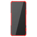 For Sony Xperia 1 II Tire Texture Shockproof TPU+PC Protective Case with Holder(Red)