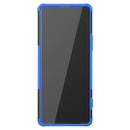 For Sony Xperia 1 II Tire Texture Shockproof TPU+PC Protective Case with Holder(Blue)