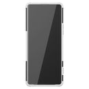For Sony Xperia 1 II Tire Texture Shockproof TPU+PC Protective Case with Holder(White)