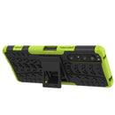 For Sony Xperia 1 II Tire Texture Shockproof TPU+PC Protective Case with Holder(Green)