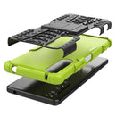 For Sony Xperia 1 II Tire Texture Shockproof TPU+PC Protective Case with Holder(Green)
