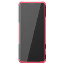 For Sony Xperia 1 II Tire Texture Shockproof TPU+PC Protective Case with Holder(Rose Red)