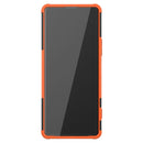 For Sony Xperia 1 II Tire Texture Shockproof TPU+PC Protective Case with Holder(Orange)