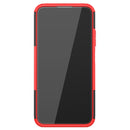 For Huawei P40 Lite Tire Texture Shockproof TPU+PC Protective Case with Holder(Red)