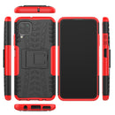 For Huawei P40 Lite Tire Texture Shockproof TPU+PC Protective Case with Holder(Red)