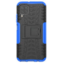 For Huawei P40 Lite Tire Texture Shockproof TPU+PC Protective Case with Holder(Blue)